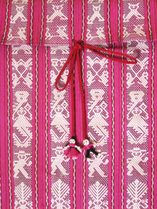 Backstrap loom weaving